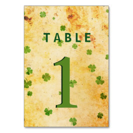 Vintage Irish Shamrocks Cartão de Mesa