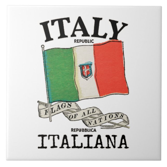 Vintage Itália — Bandeira do País (Frente)