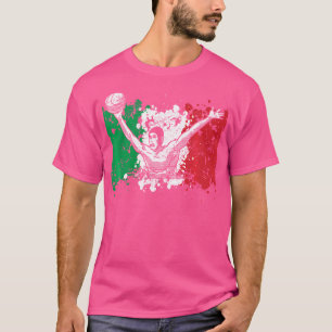 Vintage Italia Bandeira italiana Itália Polo Aquát