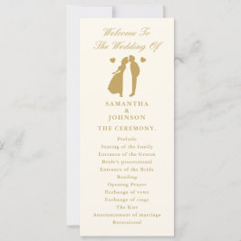 Vintage Ivory Elegant Wedding Ceremony Program