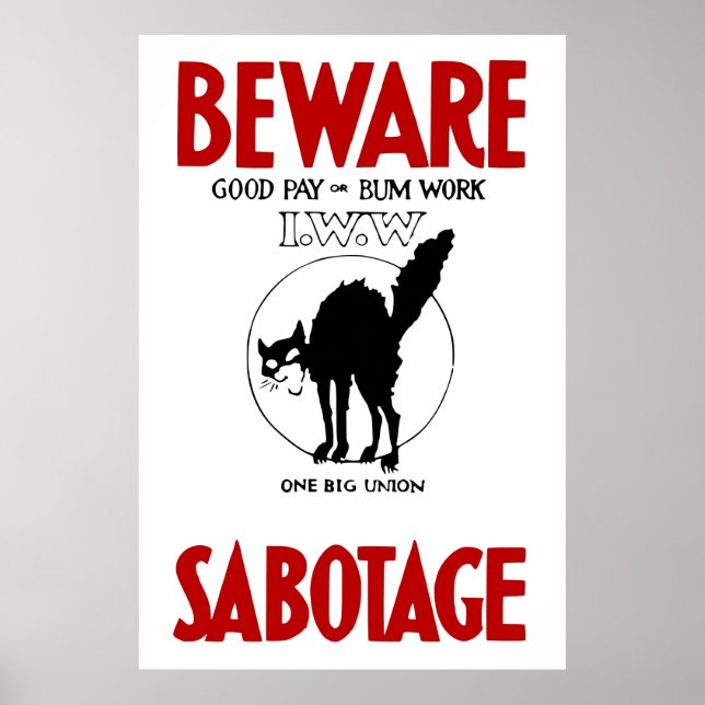 Vintage IWW Propaganda Poster (Frente)