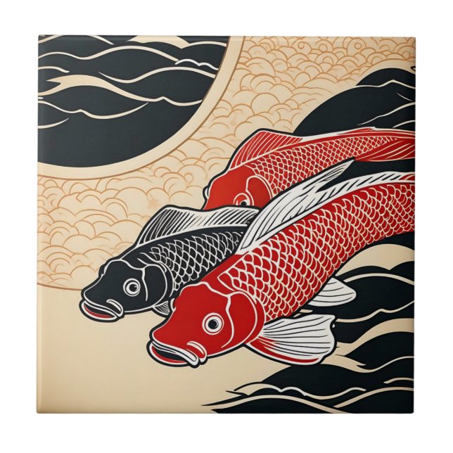 Vintage Japan Koi Fish (Frente)