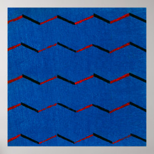 Vintage Japonês Textile Woodblock Poster Impressão