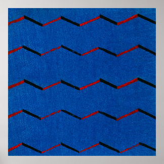 Vintage Japonês Textile Woodblock Poster Impressão