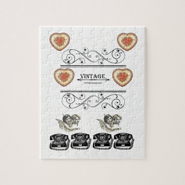 Vintage Jigsee Quebra-cabeça (Vertical)