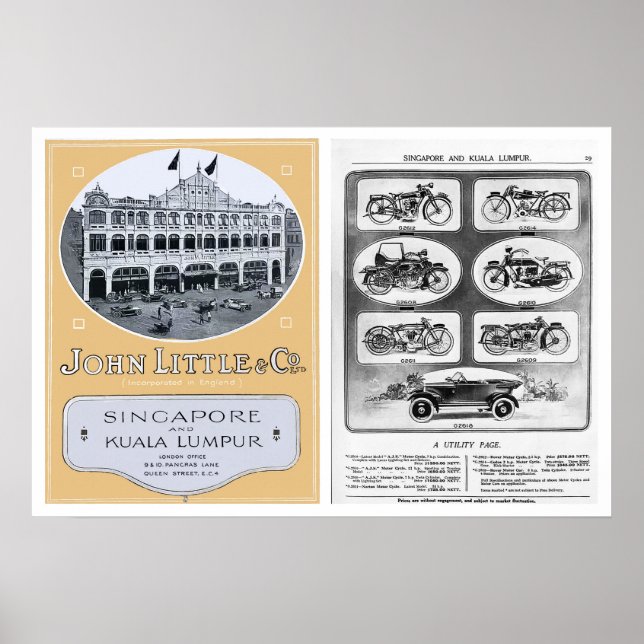 Vintage John Little Advertising Impressão (Frente)