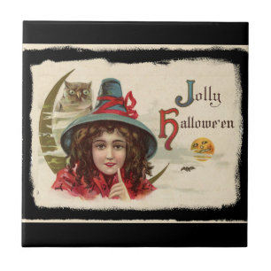 Vintage Jolly Halloween Witch
