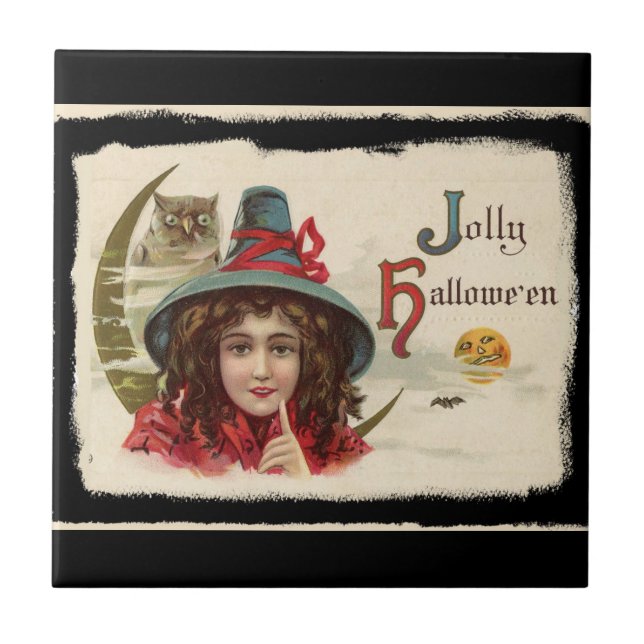 Vintage Jolly Halloween Witch (Frente)