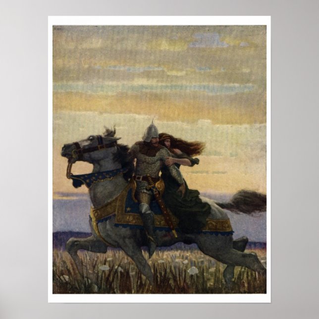 Vintage King Arthur Série 1 Art Impressão (Frente)