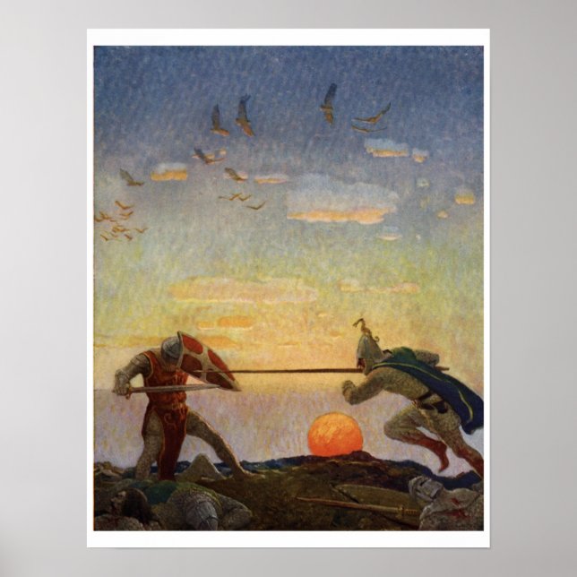 Vintage King Arthur Series 3 Art Print Poster (Frente)