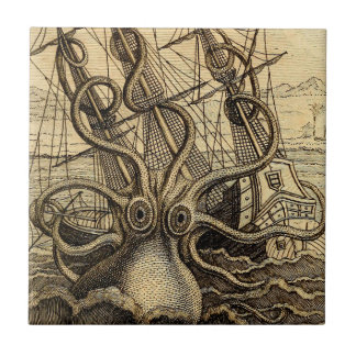 Vintage Kraken Impressão
