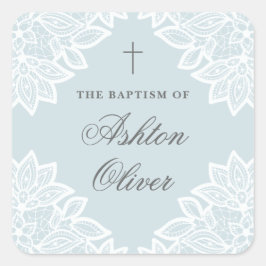 Vintage lace baptism adesivo