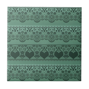 Vintage lace green openwork para decoração