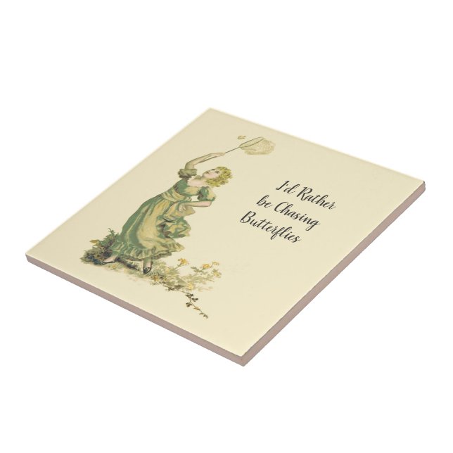 Vintage Lady Buscando Borboletas (Lateral)