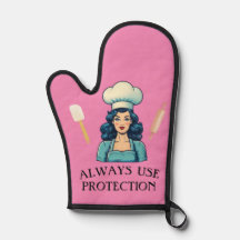 Vintage Lady Funny Oven Mitt