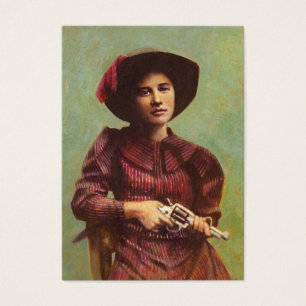 Vintage Lady Outlaw ACEO Business Card