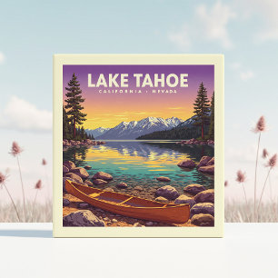 Vintage Lake Tahoe California Nevada