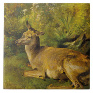Vintage Landscape Pausinger Resting Hind
