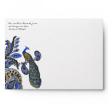 Vintage Lapis Marinho Azul Envelopes de Casamento
