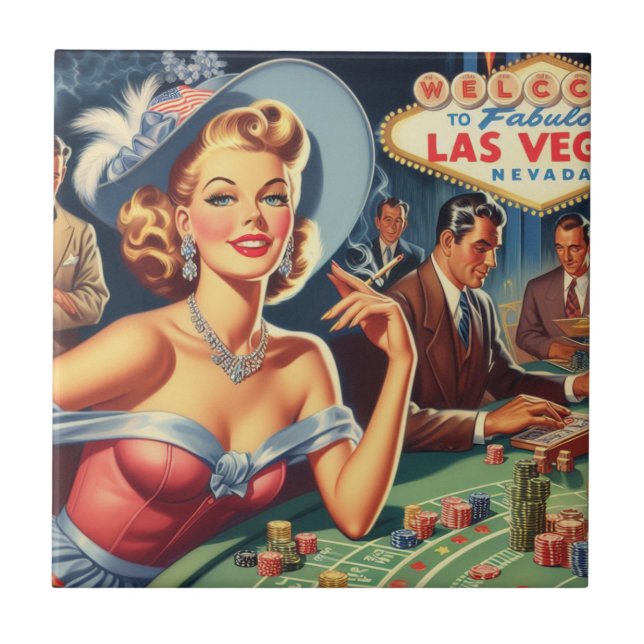 Vintage Las Vegas Casino Pin Up (Frente)