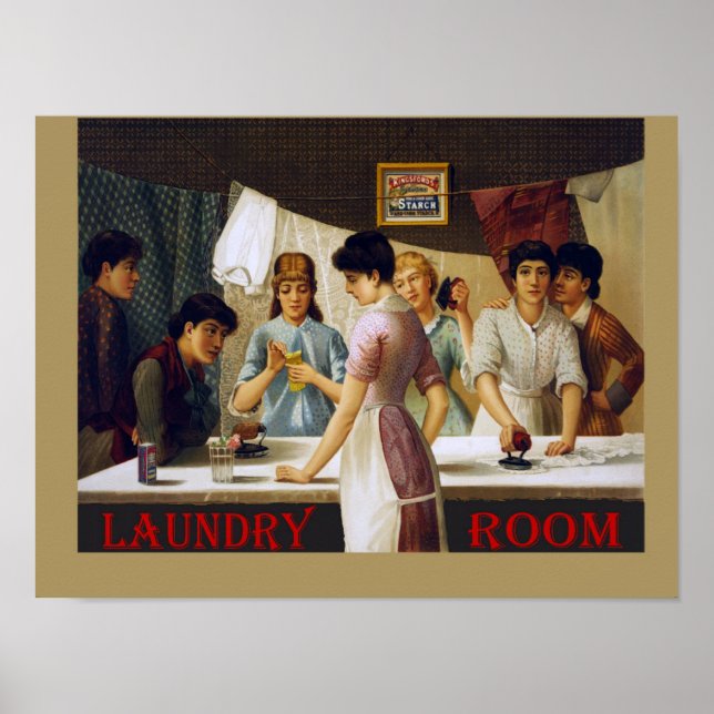 Vintage Laundry Room Poster (Frente)