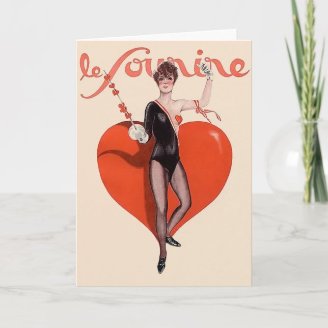 Vintage Le Sourire Fencer - Cartão de Saudação (Frente)