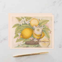 Vintage Lemons Citrus Fruta Desenhando Página