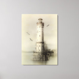 Vintage Lighthouse Canvas Print