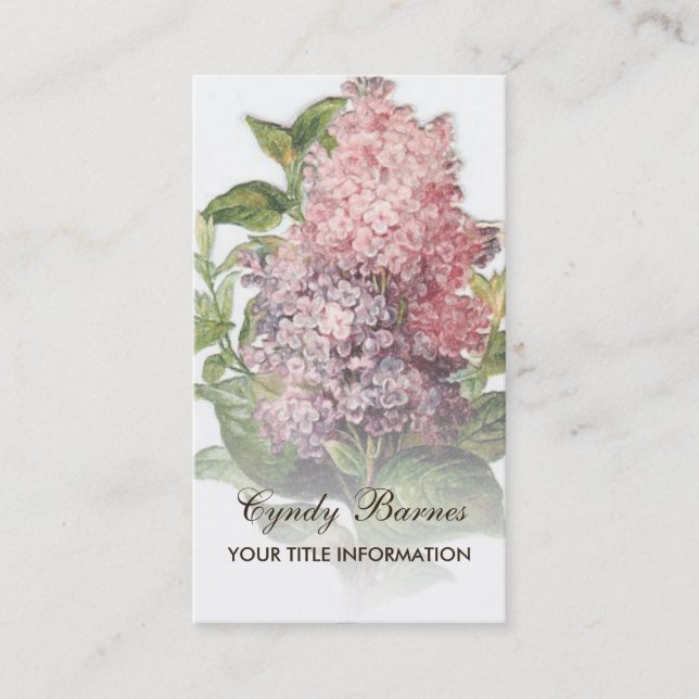 Vintage Lilac Cartão de visita (Frente)