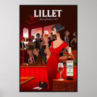 Vintage Lillet poster