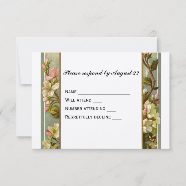 Vintage Lily Cross RSVP (Frente)