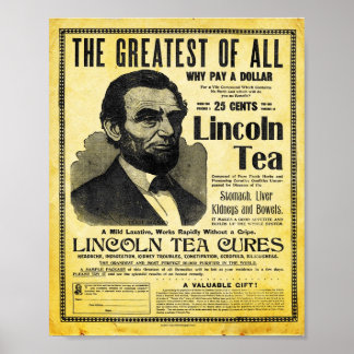 Vintage Lincoln Herbal Remedy Tea Impressão