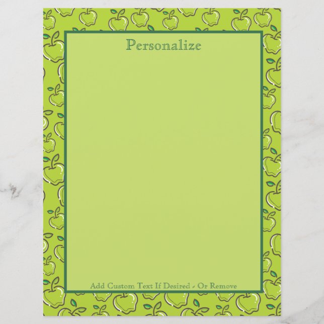 Vintage Little Green Apples Orchard Personalize (Frente)