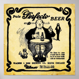 Vintage Look Pale Perfecto Beer Impressão