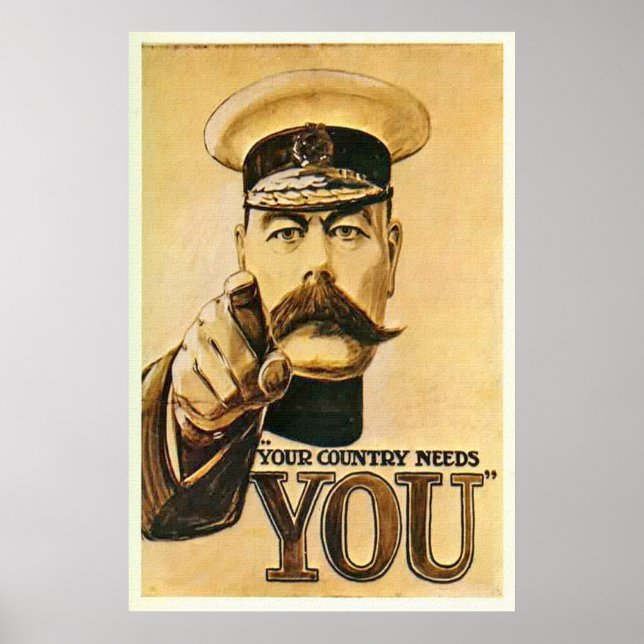 Vintage Lord Kitchener Poster (Frente)