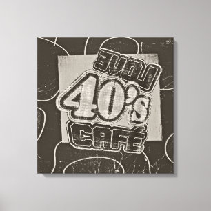 Vintage Love 40's Cafe - Canvas