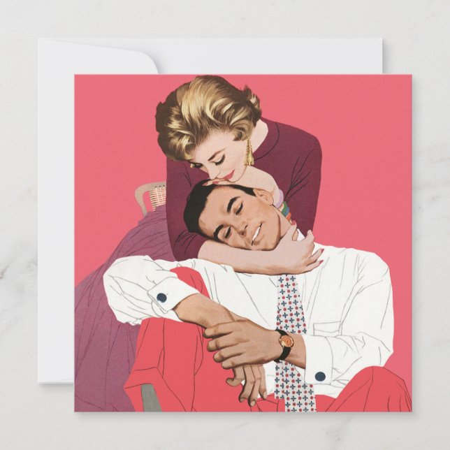 Vintage Love and Romance, Newlyweds Convite (Frente)