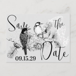 Vintage Love Birds Convite Para Casamento