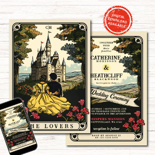 Vintage Love   Convite Para Casamento Tarot