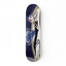 Vintage Madam Malaria Mosquito Skateboard