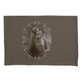 Vintage Madonna e Child com Silver Frame