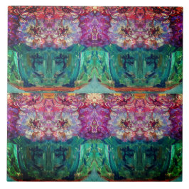 Vintage Magenta Vase Painting Abstrato