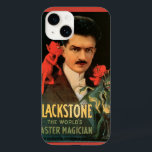 Vintage Magic Poster, Excelente Blackstone Magistr<br><div class="desc">Ilustração de Vintage poster mágico apresentando o famoso palco mágico e ilusionista Harry Blackstone (1885-1965). Blackstone,  o Mágico Mestre do Mundo. Neste poster de anúncio,  o Excelente Blackstone tem dois demônios vermelhos sussurrando segredos em seus ouvidos. E outro diabo tende a um fogo e mistura poções mágicas.</div>