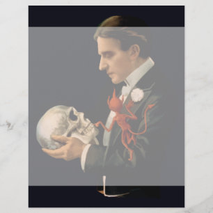 Vintage Magician, Thurston segurando um crânio hu