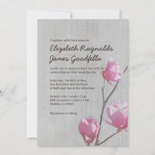 Vintage Magnolias Convites para Casamento