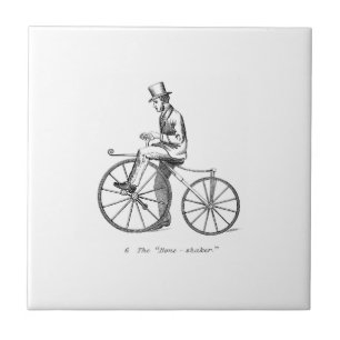 Vintage Man na bicicleta