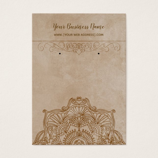 Vintage Mandala Ouvindo Cartões (Frente)