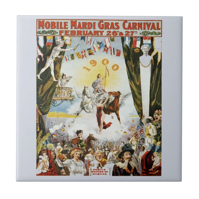 Vintage Mardi Gras Poster (Frente)