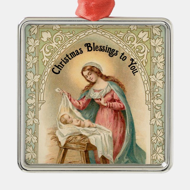 Vintage Mary Com Ornamento De Jesus (Frente)