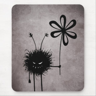 Vintage mau Mousepad do inseto da flor
